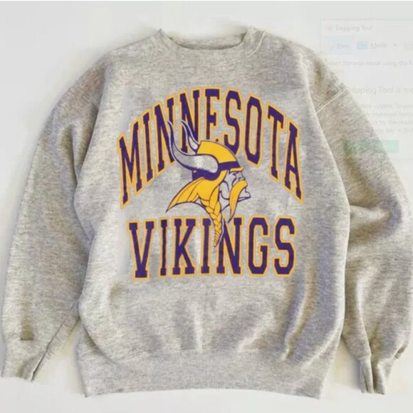 Minnesota Vikings Sweatshirt Retro Minnesota Vikings Football Shirt - Picture 2 of 3